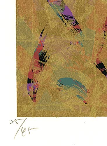 【真作保証】南正雄 波 一 朝 シルクスクリーン 抽象画 直筆サイン K8973 真作保証】南正雄 波 一 朝 シルクスクリーン 抽象画 直筆サイン