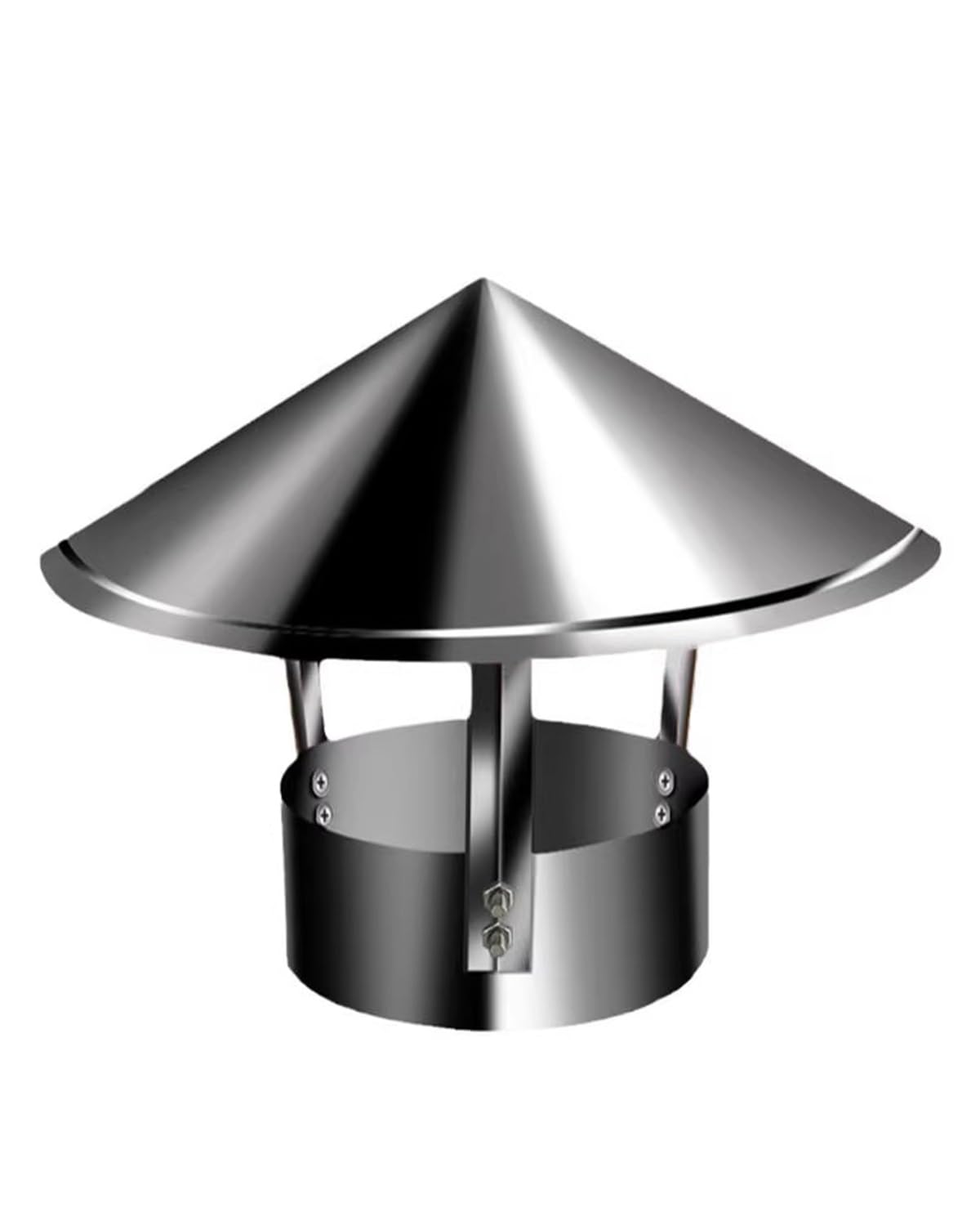 Tapa de Chimenea Ajustable de Acero Inoxidable 304 con protección contra la Lluvia – Se Adapta a Tubos de Chimenea, Estufas de leña y ventilación de 80 a 300 mm. Mantiene la Suciedad y los a
