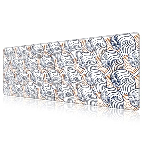 Tapis de souris de bureau LL-COEUR grand format 130x50cm pour setup épuré