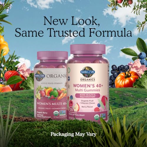 Garden of Life Organics Women 40+ Multivitamin Gummies, Berry, 120 Gummies - image 2
