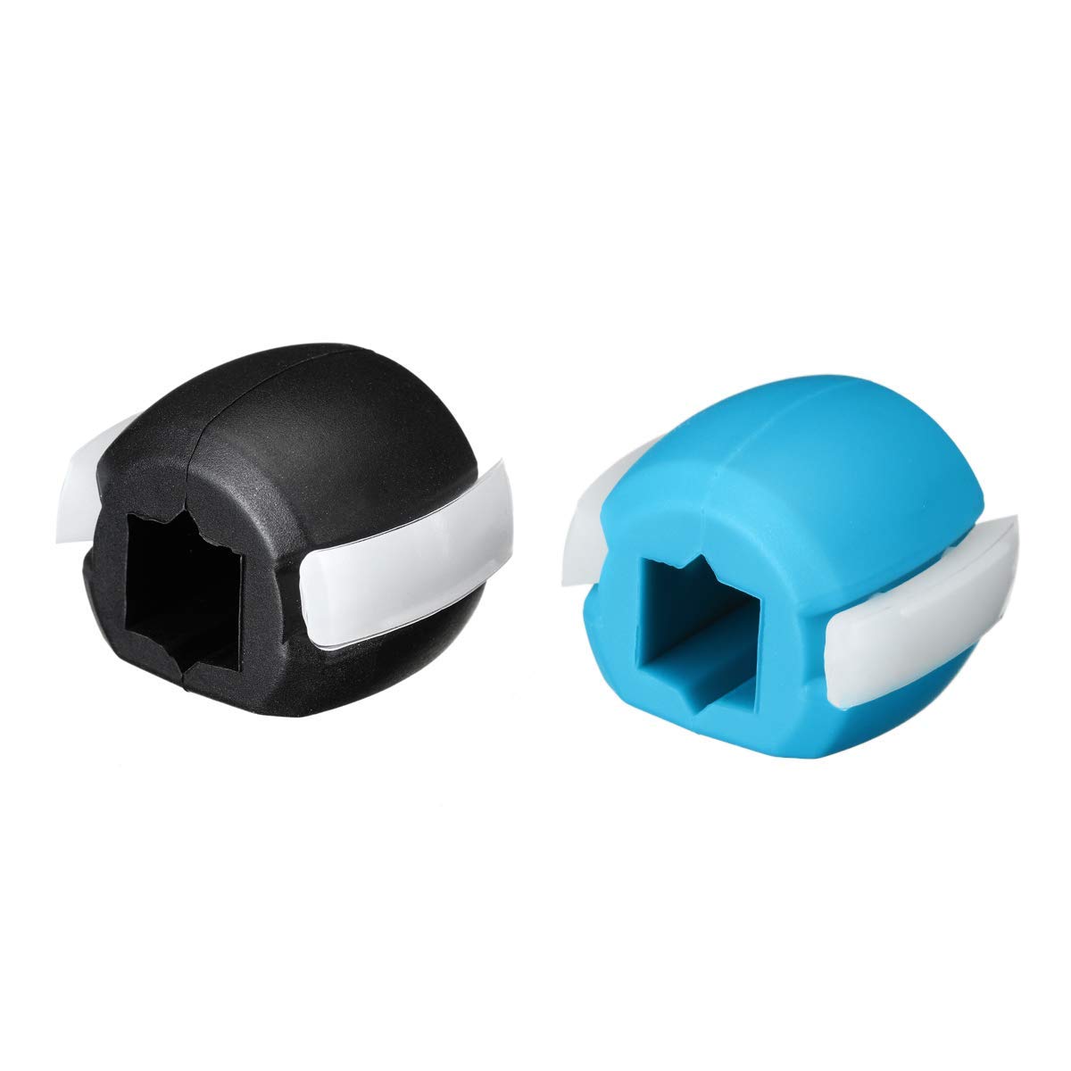 Jaw Exerciser, Skymore 2 PCS Jawline Exerciser Ball Double Chin Reducer for Face Neck Muscle, Facial Muscle Chew Exerciser Slim and Tone Your Face, Looks Younger and Healthier Helps(BLUE & BLACK)