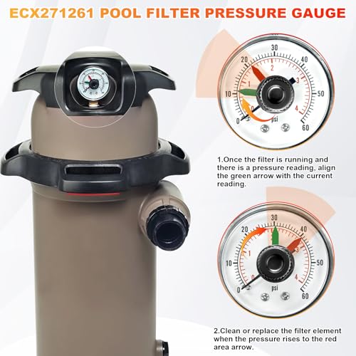 Image of ECX271261 Pool Pressure Gauge with PTFE Sealant Tape