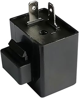 Motorcycle Switch, 6-12V DC LED Motorcycle Flasher Buzzer 2 Pin Adjustable Flasher Relay Turn Signal Indicator Controller Switch Assembly