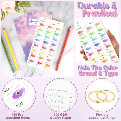 Journal de couleurs à spirales pré-perforées pour marqueurs