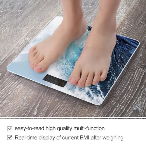 Báscula digital de baño Ocean Waves con vidrio templado miniatura 5