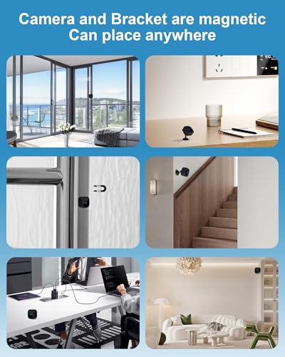 AOBOCAM Mini Camera for Home Security 1080P HD Indoor Battery Mini Wireless WiFi Security Camera APP Control Pet Surveillance Camera for Room Nanny Cam with Motion Detection Night Vision - Thumbnail 6