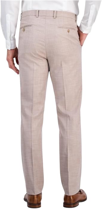 Tallia Mens Classic fit Dress Pants 42/30 Beige Solid