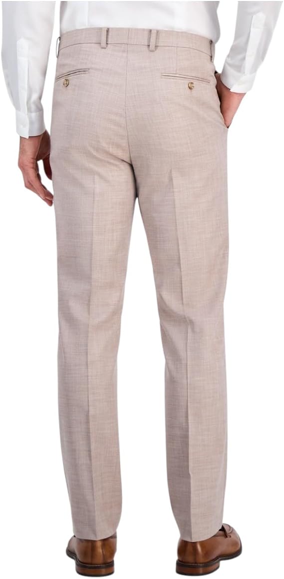 Tallia Mens Classic fit Dress Pants 42/30 Beige Solid