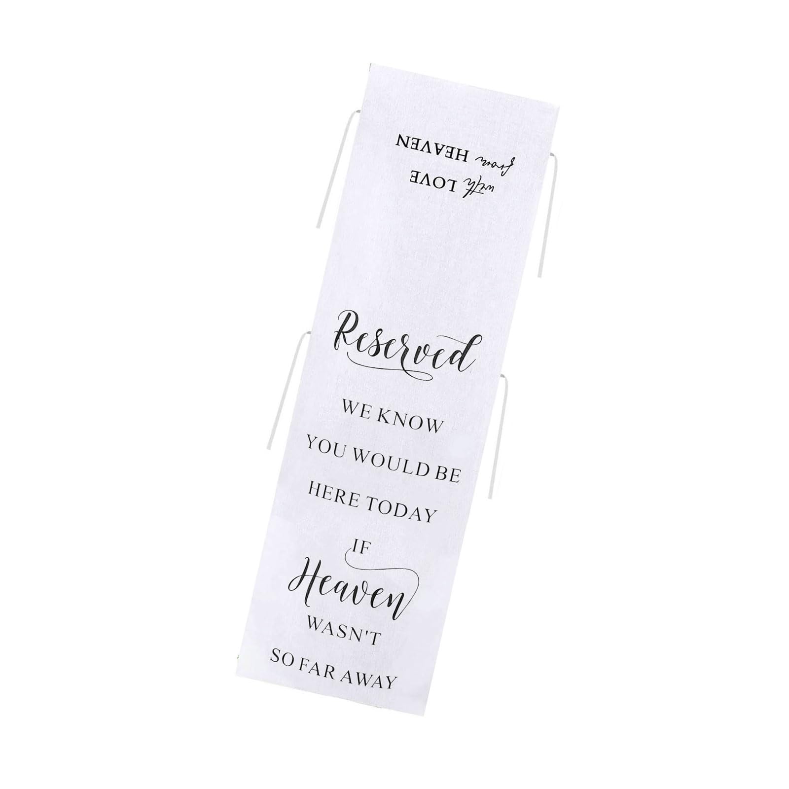 Msioytog Wedding Chair Marker Soft Brushed Farbic Materials Various Decoration for Reserved Seating and Celebration Seating Signage