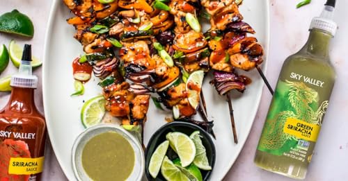 Sky Valley Sriracha Sauce Bundle (Green and Red Sriracha Sauce) - Hot Sauce, Lime, Red Jalapeno Peppers, Vegan, Gluten Free, Non-GMO, Low Sugar, 5 Calories per Serving - Variety, 18.5 Oz, (Pack of 2) - Image 4