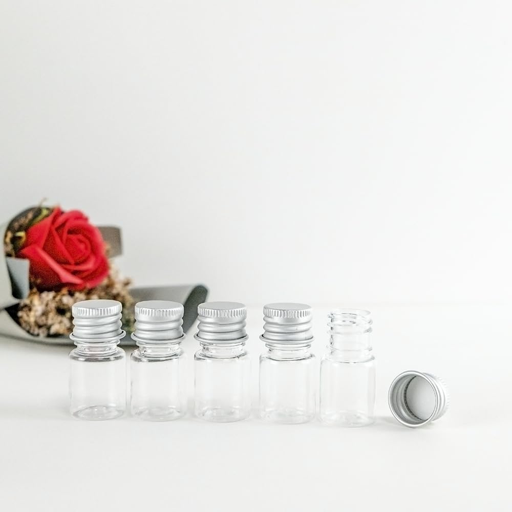 5ml Clear Plastic Bottle With Aluminium Screw Cap Empty Small Plastic Bottle with Screw Cap 100pcs image 5
