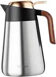 SiaBiced Garrafa Térmica com Isolamento Térmico, Mantém O Calor Por 12 Horas E Possui Um Dispensador de água de 1600ml para Chá, Café, Bebidas, Sucos, Prata