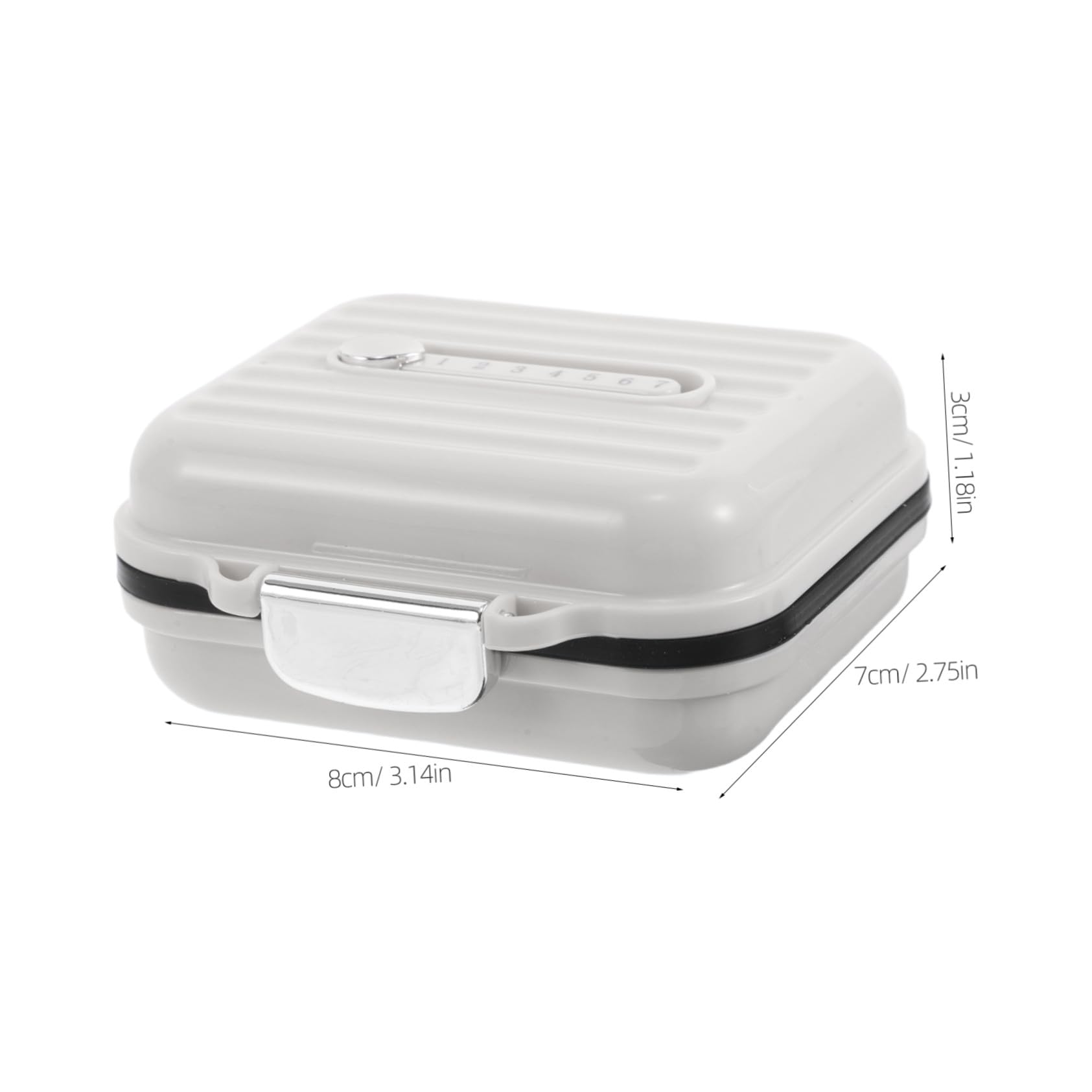 5 Stück Tragbare Medikamentenbox mit Fächern und Zeitknöpfen Kompakter Pillenorganizer für Tasche Leichtes Wöchentliches Tablettenetui Vielseitiger Medikamentenhalter für Unterwegs