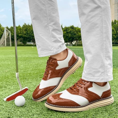 Image of Men Golf Shoes Professional 9 Spikes Comfortable Outdoor Golf Training Sport Sneakers for Men