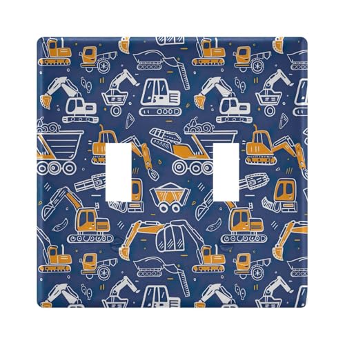 UMIRIKO Excavator Engineering Vehicle Light Switch Cover Plate Covers Decorative Double Toggle Home Decor 202b5760
