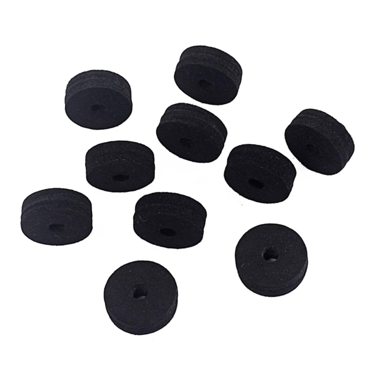 SUPVOX Bass Drum Felt Washers 10-pack Felt Pads for Cymbals Guitar Straps Crash Cymbal Clutch Soft Material