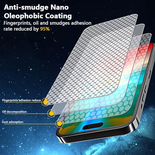 Image of SHILD - (Pack 2 Tempered Glass Screen Protector For i | HD Perfect - Fits Design A Tempered Glass Screen Guard - Fingerprint Working /9H Hardness