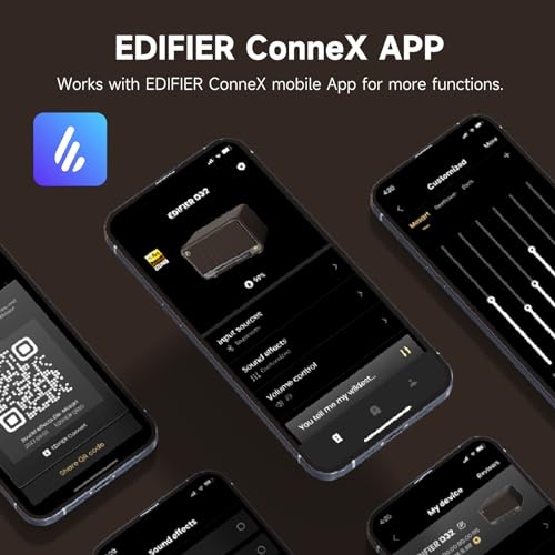 Image of Edifier D32 Tabletop Wireless Speaker, Hi-Res Audio Bluetooth Speaker, Portable Retro Combo Speaker, 60 Watts RMS, Bluetooth 5.3, 11-Hour Playtime, Black