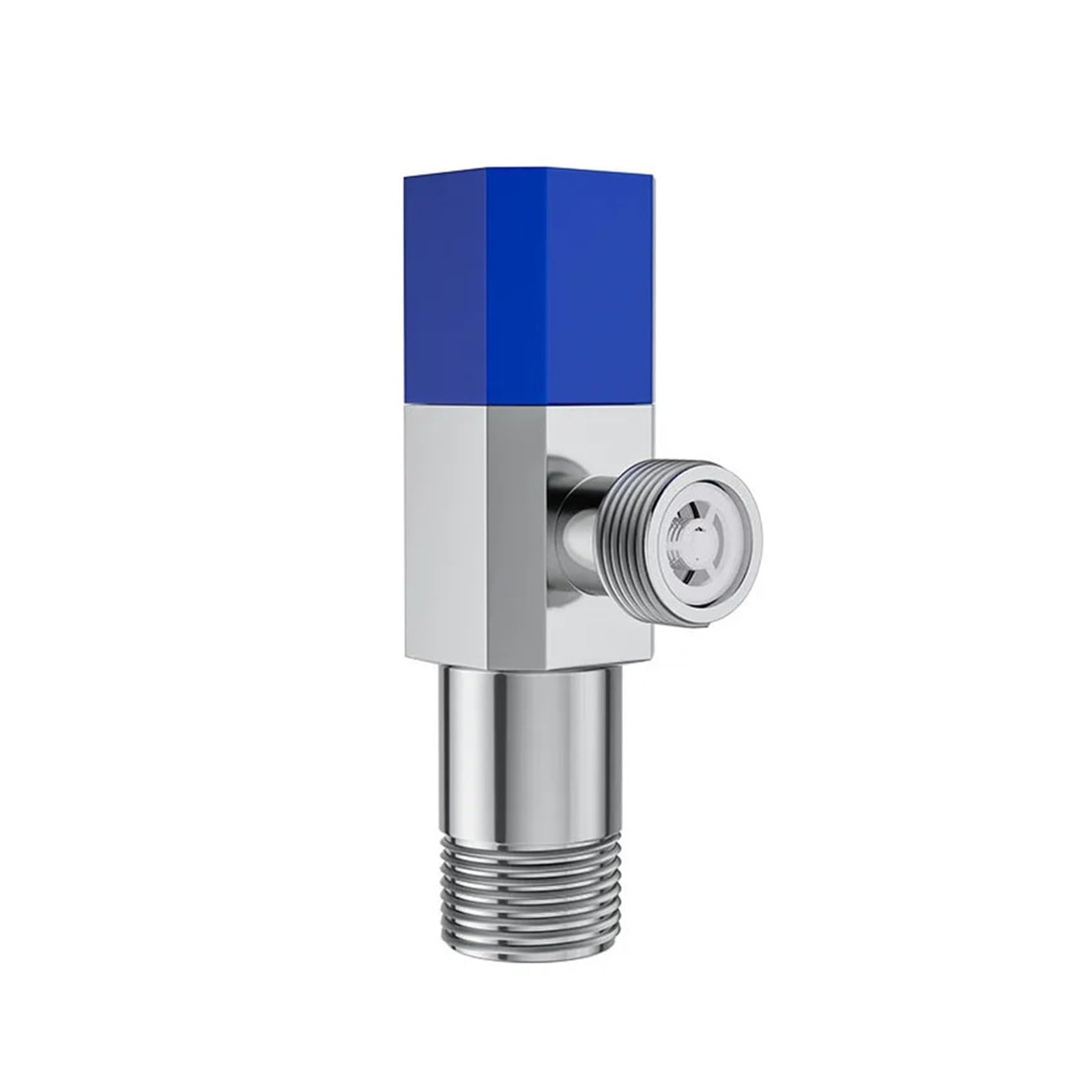 Bnjlsdatwr Blue 2 Valve， Hot And Cold Water Triangle Valve Kitchen Bathroom Stainless Steel Thickened Check Valve(Red 2)(Blue 2)