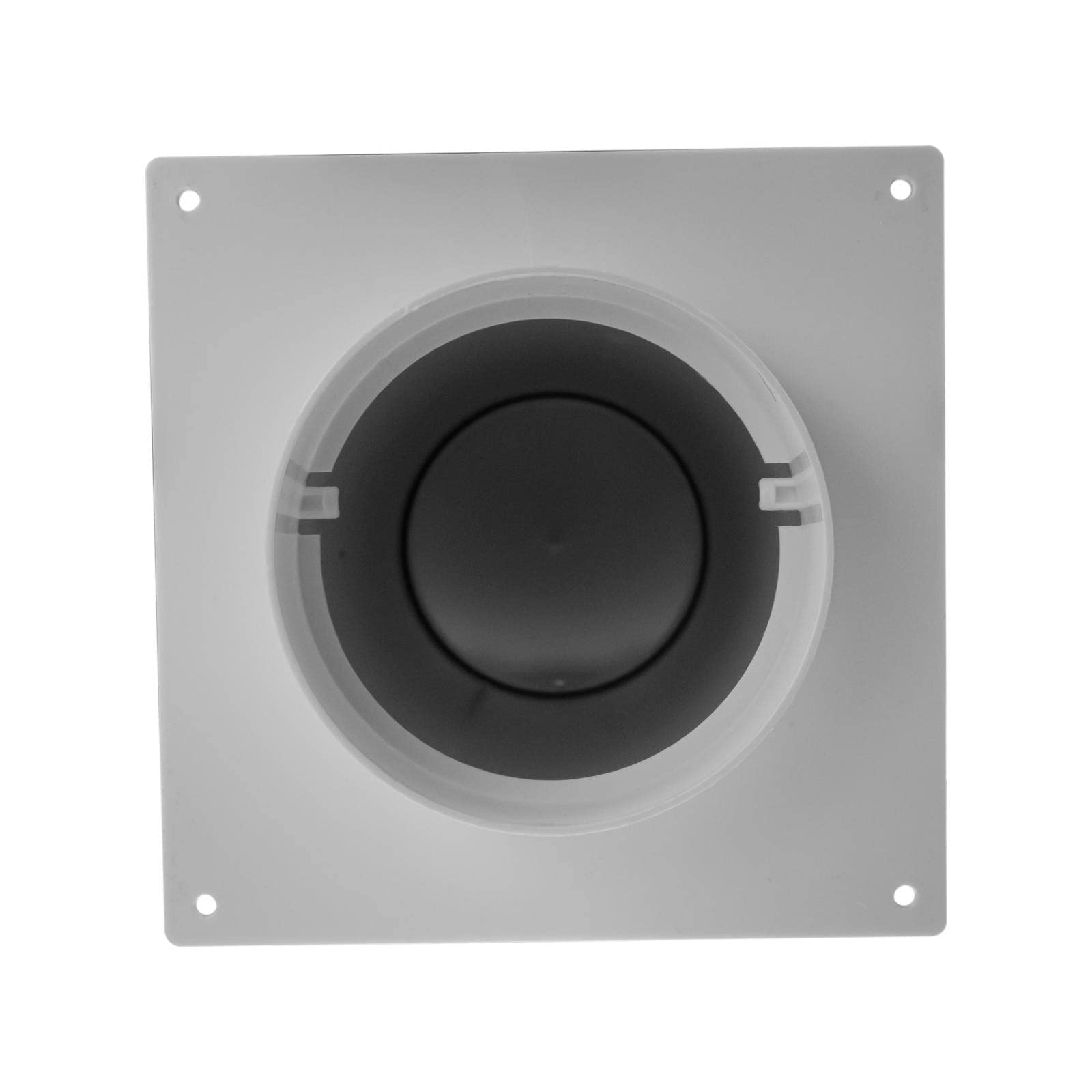 4 Inch Through-Wall Ventilation kit - Adjustable - Louvered Dryer Vent Hood with Pipe and Duct Connector - White - Plastic - with Built in Gravity Damper