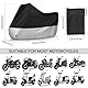 Motorrad Abdeckplane Outdoor, Motorradabdeckung wasserdichte und UV-Beständige, Motorradplane mit Schlossloch und 5 Reflektorstreifen, Motorradgarage für Motorroller Roller Moped (245x125x105 cm)