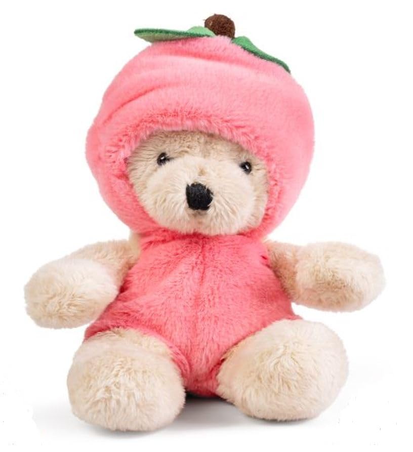 LITTLE Living Nature Play Fruit - Peach Stuffed Plush Toy, 13 centimeters