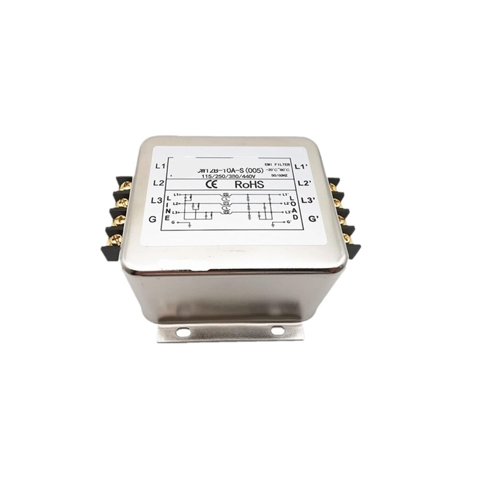 0P7BR328B CW12B-10A/30A/50A/60A-S Three-phase inverter power filter 380V servo(CW12B -10A -S 005 10A Terminal Block)