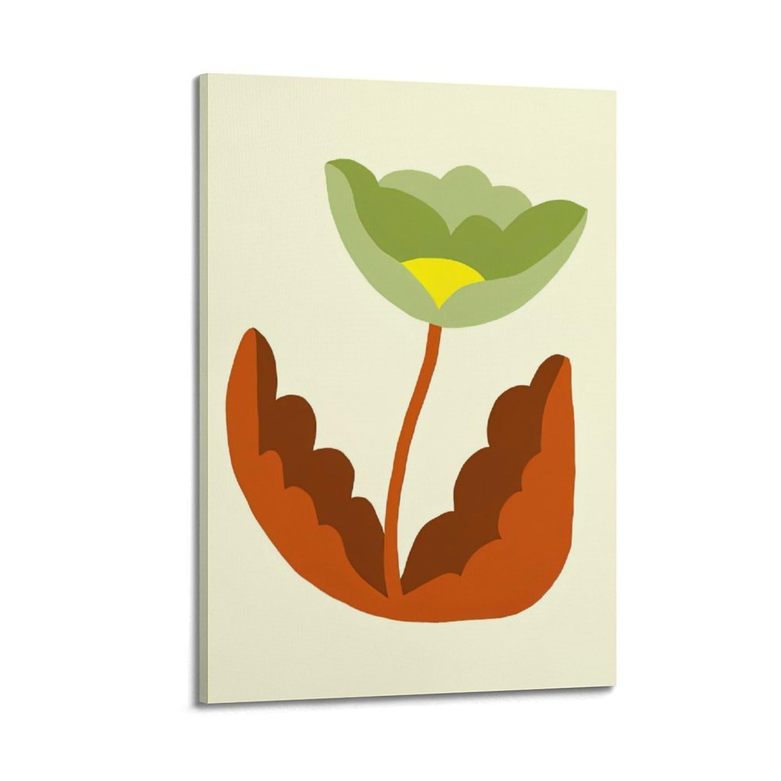 DLJGDS Simple Botanical Poster Green Tulips Decorative Painting Canvas Wall Posters And Modern Family Bedroom Decor 24x36inch(60x90cm)