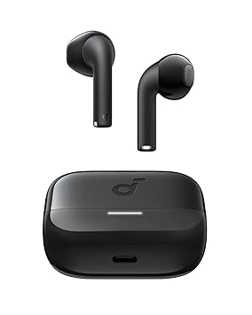soundcore K20i by Anker, Semi-in-Ear Earbuds, Bluetooth Wireless, 36H Playtime, Fast Charge, Clear Sound, Comfortable Fit, ENC 2-Mic Clear Calls, Custom EQ, IPX5, Bluetooth 5.3, App Control - image, photos