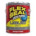 Flex Seal Liquid, Rubber Coating Sealant, Waterproof, Flexible, Breathable, and UV Resistant, Roof Repair, Basements, RV, Campers, Trailers, Marine, EPDM, Masonry, Gray, 1 Gallon