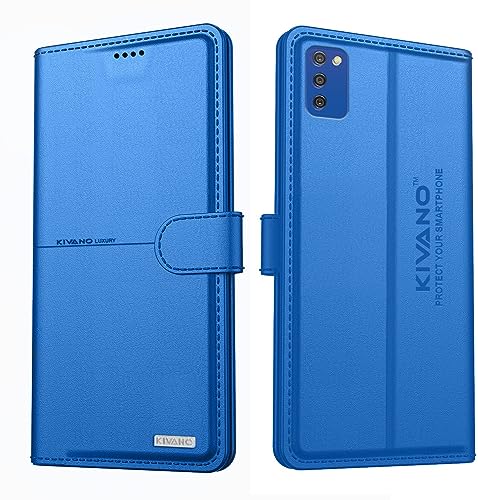 Image of Compatible with Samsung Galaxy A03s Flip Cover | Leather Finish | Inside Pockets & Inbuilt Stand | Shockproof Wallet Style Magnetic Closure Back Cover Case