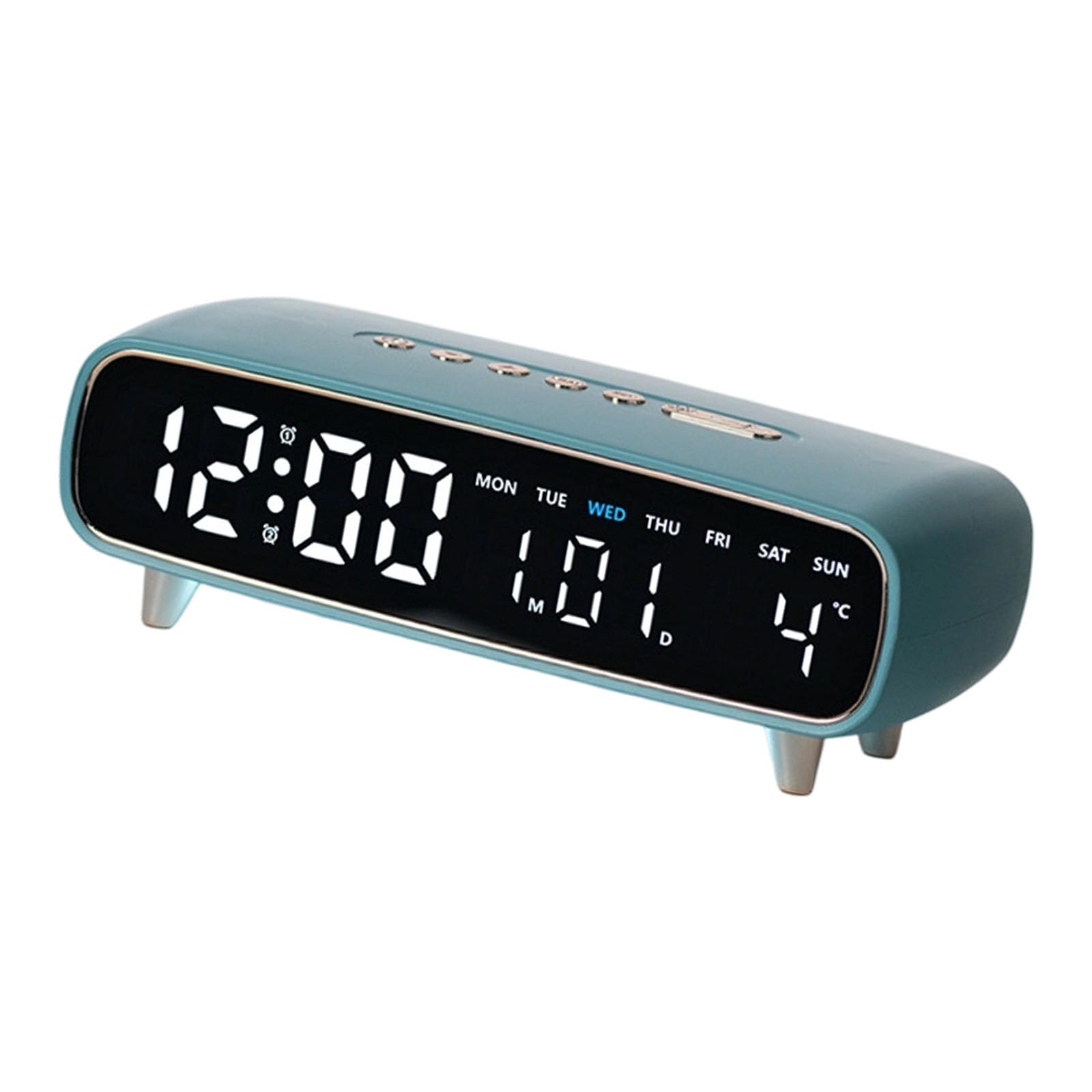 Msioytog LED Alarm Clock with Bright Backlight Multiple Alarms Calendar and Temperature Display for Bedside Table Multifunction Alarm Clock