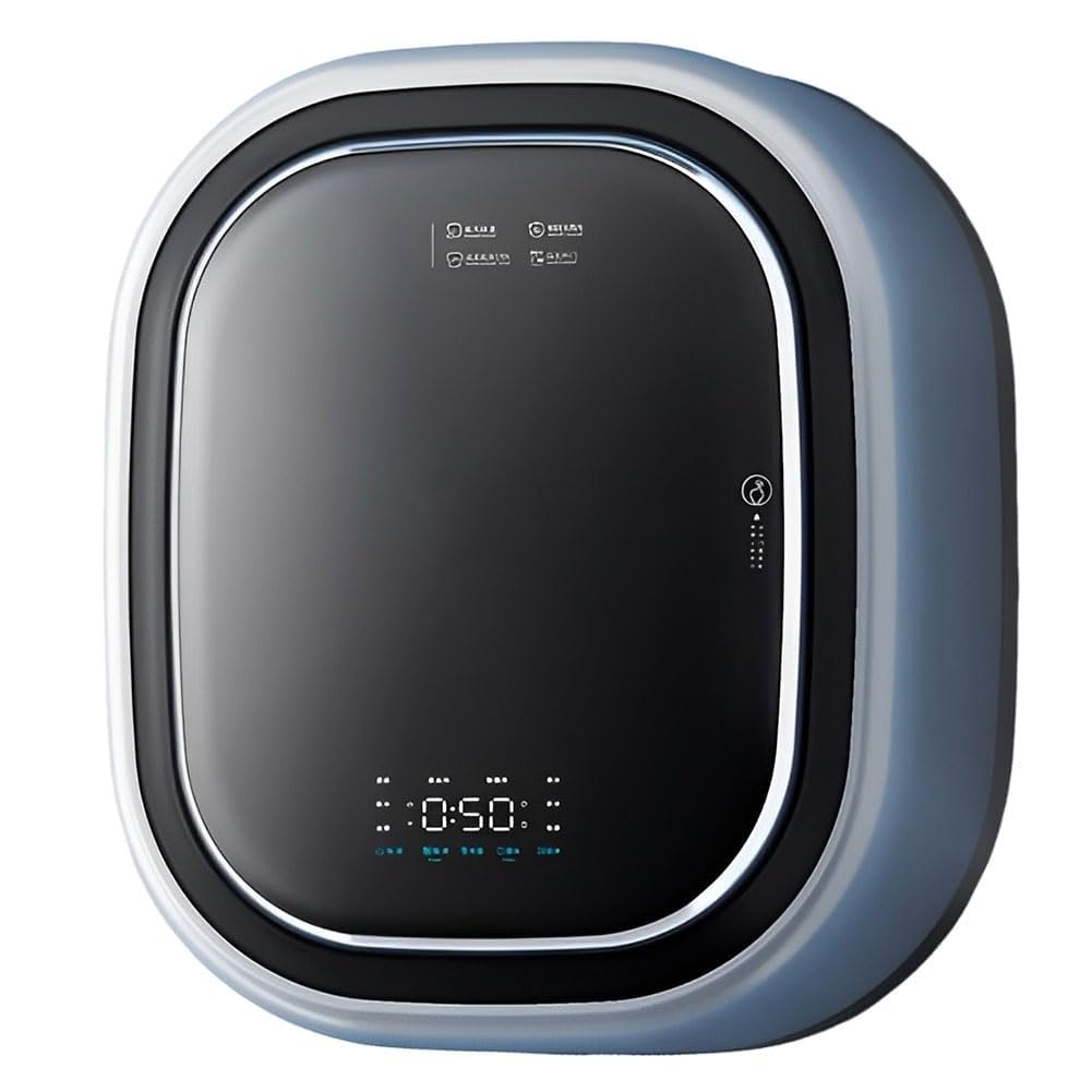 Mini Lavatrice a Parete, Lavatrice Completamente Automatica con capacità di 3 kg con Sterilizzazione ad Alta Temperatura, Lavatrice Compatta for Intimo, Basso Rumore/Controllo App/LED Touch, Dormitori