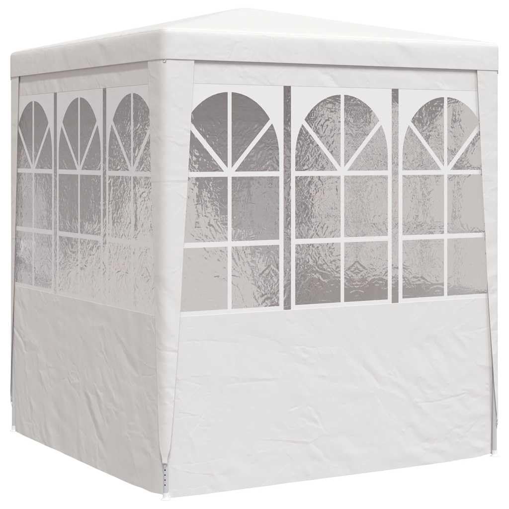 vidaXL Gazebo Professionale con Pareti Tenda per Feste Tendone Copertura Telo di Protezione Padiglione per Eventi 2x2 m Bianco 90 g/m²