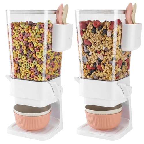 Cereal Dispenser 2 Pack with Bowls and Spoons