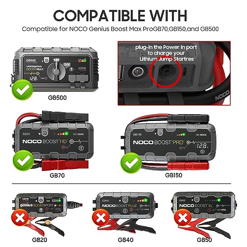 CASIMY 56W 14V AC Power Adapter Compatible with NOCO GB70 GB150 GB250+ GB251+ GB500 GB500+ Genius Boost Ultra Safe Lithium Jump Starter Battery XGC4 XGC Output Power Supply 56-Watt NOCO Boost Charger