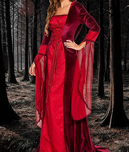Robe de vampire à capuche brodée pour votre prochaine soirée gothique - 3