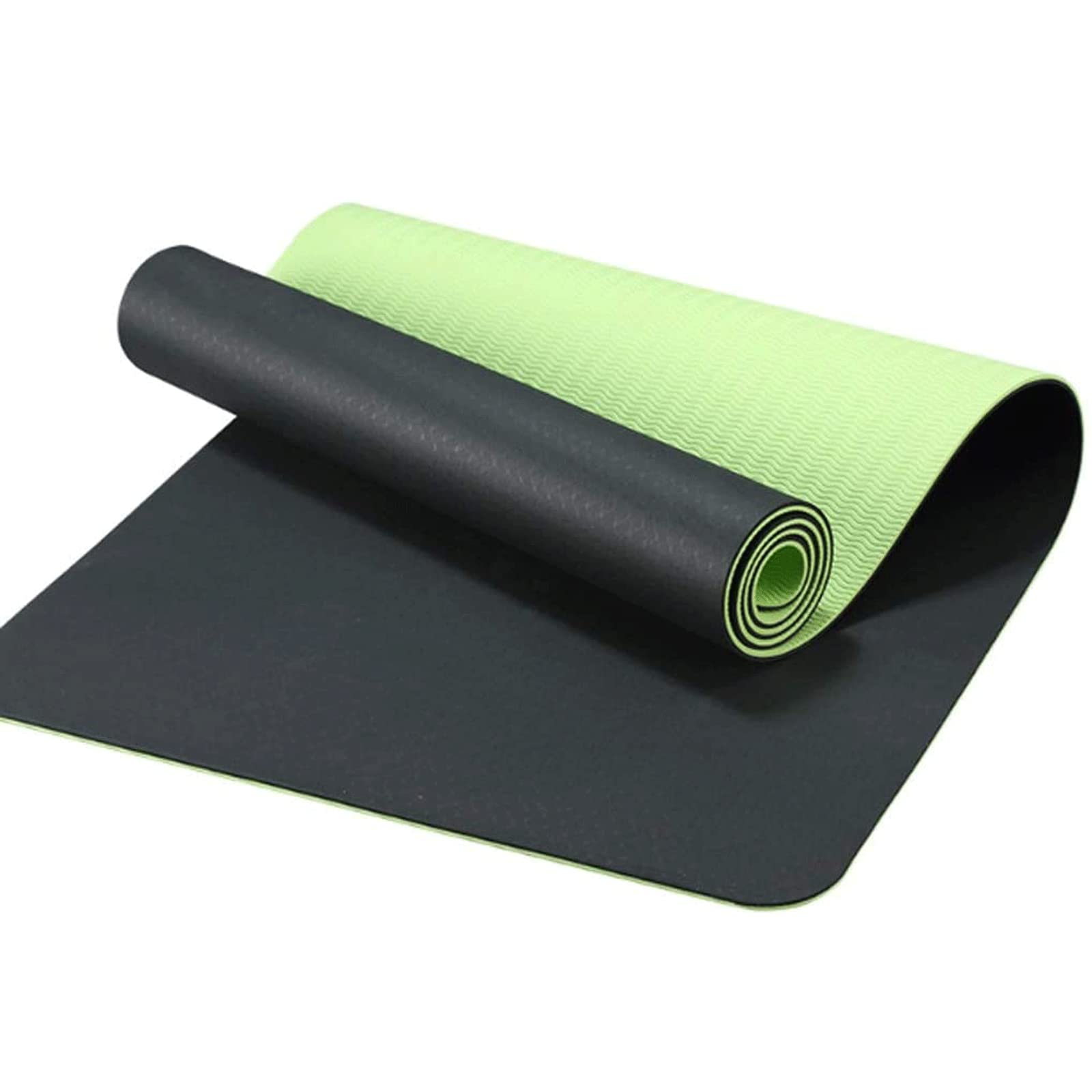 Tappetino da yoga leggero da 6 mm, antiscivolo in TPE per ginnastica, sport, salute e perdita di peso, tappetino da allenamento ecologico e inodore