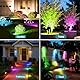 kolpop [1 Stück/ 7 RGB Bunt Solarlampen für Außen, IP65 Wasserdicht Solar Strahler, 800LM Außenleuchte, 2 in 1 Montage, Dusk to Dawn Solarleuchten Gartenleuchten für Bäume, Outdoor Pflanzen, Hof