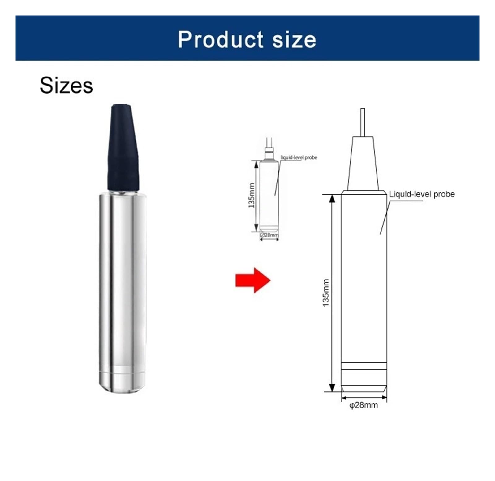 3 Drähte 0-10V Ausgang Tauchflüssigkeitsstandgeber Wassertank Sensor Wandler(300CM range 10m cable)
