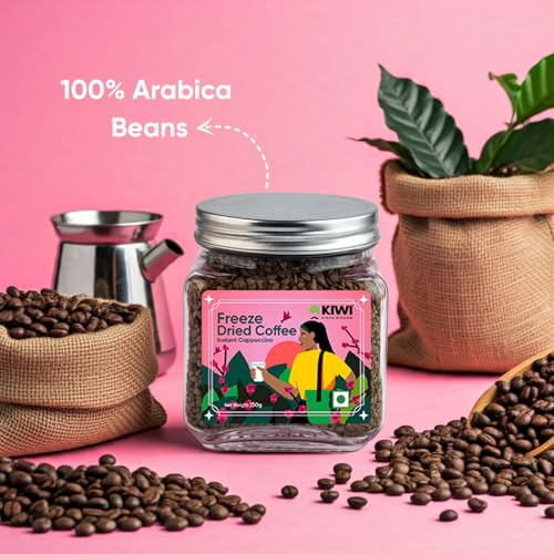 Image of KIWI Kisan Window Freeze Dried Coffee, 150g + Strong Coffee, 150g | Combo Pack | Instant Coffee & Dark Roast Pack