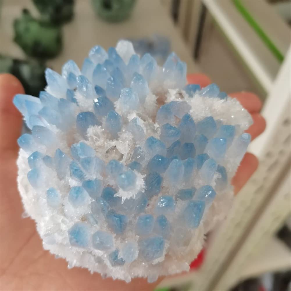 Décoration de méditation de guérison cristalline 400-700g Rare Beau spécimen de grappes en Cristal de Quartz de Quartz fantôme Décoration d'intérieur (Size : 400-500 g)