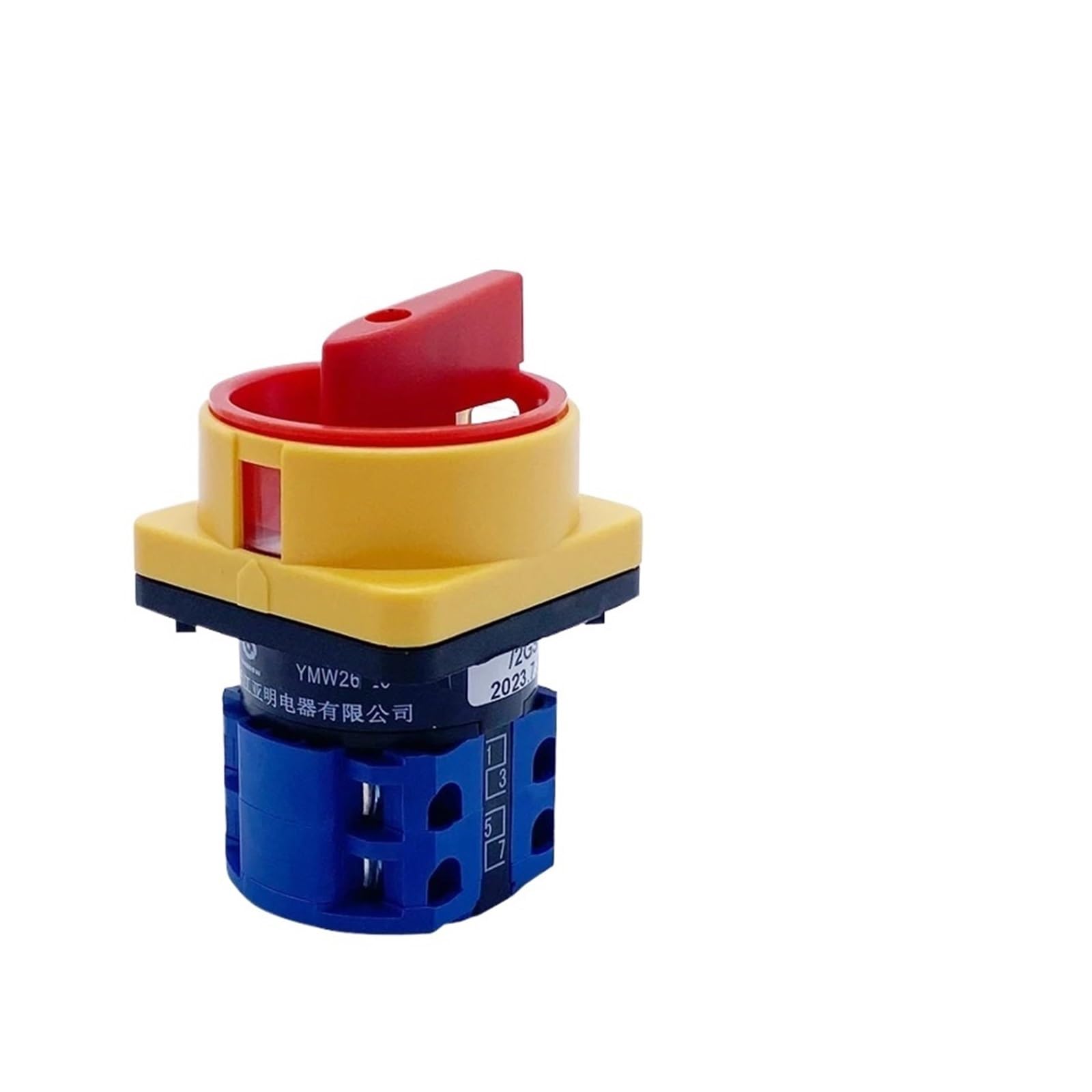 20A/25A Isolator Switch Two Positions 1/2/3 Poles Disconnect LW26GS 48x48mm 64x64mm Padlock Rotary Cam Selector(20A 2Pole 48mmPanel)