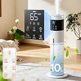 【Amazon.com.jp限定】加湿器 大容量 10L 【リモコン操作・知能恒湿・除菌】超音波式 300ml/h 最大加湿量 三段階調節 加湿器 タワー式 アロマ対応 睡眠モード・静音 省エネ 吹出口360° タイマー ライト 上から給水 お手入れ簡単 花粉症対策 水漏れ防止 空焚き防止 乾燥 肌荒れ対策 家庭/リビング/オフィス/美容院/学校用 32-55畳対応可能 PSE認証済 取扱説明書