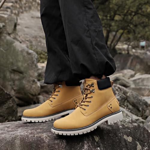 Image of Mens Snow Boots Fur Lined Hiking Boots Waterproof Anti-Slip Outdoor Climbing Shoes