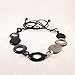 Black and Gray Statement Necklace made of Tagua Nut, Eco Friendly Fair Trade Handmade Jewelry