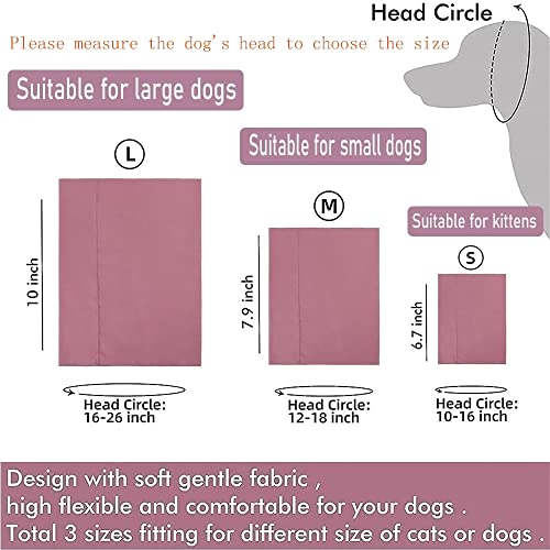 Quiet Ears Covers For Dogs 3Pcs,Dog Snoods Ear Covers For Noise,Grooming And Force Drying Miracle Tool For Anxiety Relief & Calming Dogs(Grey+Pink+Purple) (Small) #TOP4