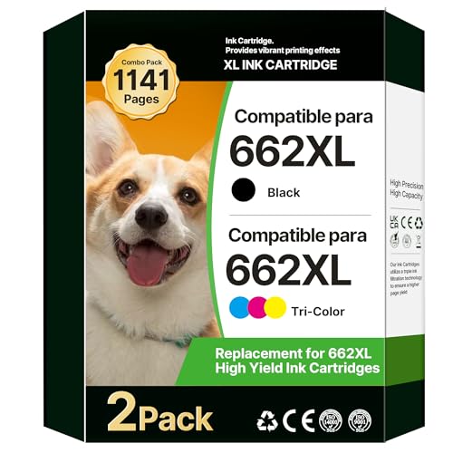 La mejor comparación de Cartuchos los más recomendados. 42 TECKKIN Cartuchos de Tinta para 662 662XL Compatible para HP 662 662XL Compatible con Deskjet 1015 1515 2515 2516 2545 2546 2645 3515 3516 4645 (1 Negro 1 Color)