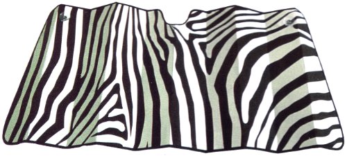 LA Auto Gear Zebra Animal Print Safari Stripes Car Windshield Sunshade - Large Jumbo Size