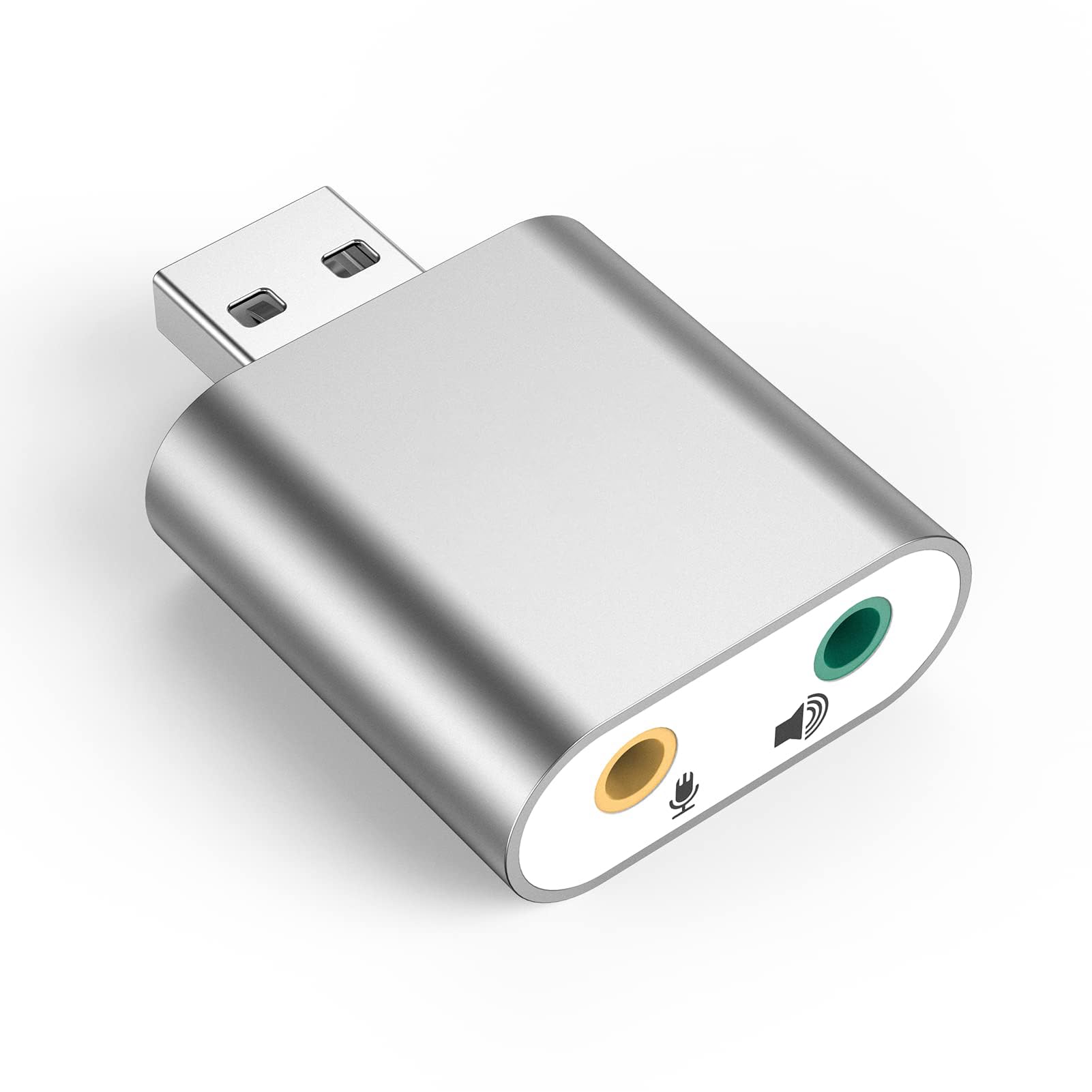 TERRIFI USB External Stereo Sound Adapter, 7.1 Channel External Stereo Sound Card, Suitable for PS4, 3.5mm TRS TRRS Microphone Headphone, Mac, Linux, Laptop